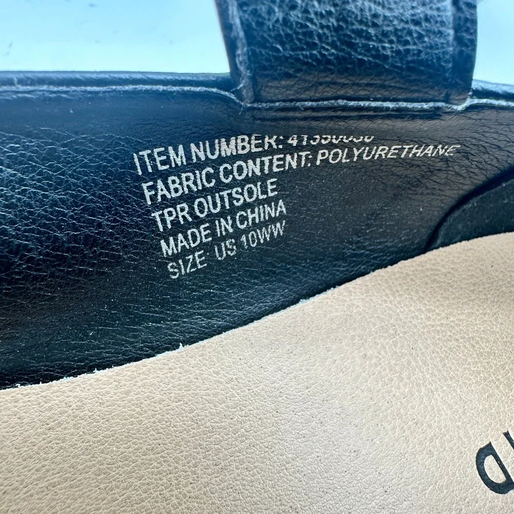 Torrid Black Faux Leather Perforated Mary Jane Flats Lug Sole 11WW - Picture 7 of 13